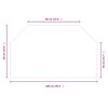 vidaXL Fireplace Glass Plate Hexagon 100x60 cm