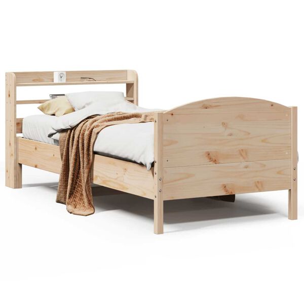 vidaXL Bed Frame without Mattress 90x200 cm Solid Wood Pine