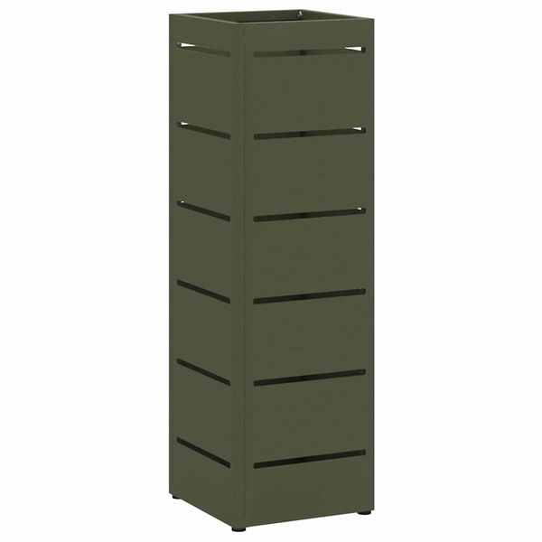 vidaXL Umbrella Stand Olive 15.5 x 15.5 x 49 cm Metal
