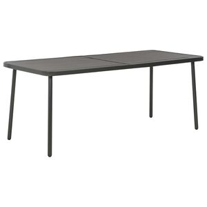 vidaXL Outdoor Table | Dark Grey | E-coated Steel | Large | Tough | Dining Table