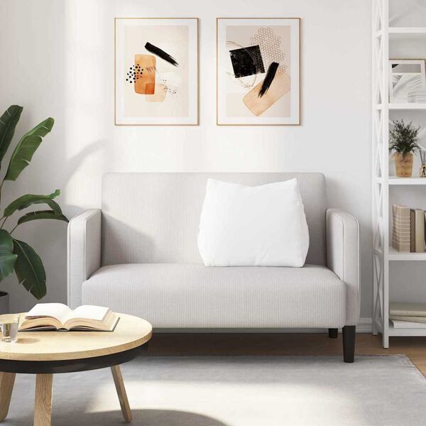 vidaXL Back Pillow White 60 x 20 x 50 cm Fabric