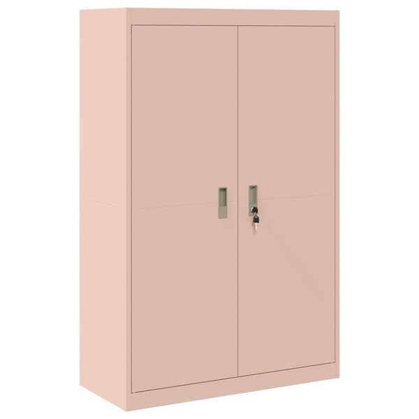 vidaXL Storage Cabinet 2 pcs Pink 90 x 40 x 140 cm Steel