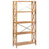 vidaXL 5-Tier Shelf 80x30x163.5 cm Solid Oak Wood