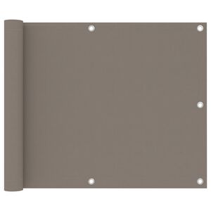 vidaXL Balcony Screen Taupe 75x500 cm Oxford Fabric