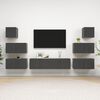 vidaXL 8 Piece TV Cabinet Set Grey Engineered Wood