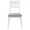 vidaXL Dining Chairs 2 pcs White 43 x 54 x 89 cm Solid Rubber Wood