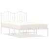 vidaXL Metal Bed Frame without Mattress with Headboard White 120x190cm