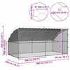 vidaXL Chicken Cage 2 pcs Silver 400 x 200 x 198.5 cm Galvanised Steel