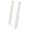 vidaXL Dining Table Legs U-Shaped 2 pcs White 60x(72-73) cm Steel