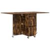 vidaXL Dinning Table 2 pcs 140 x 80 x 77 cm Engineered Wood Smoked Oak