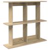 vidaXL Wall Shelf Wall-Mounted Sonoma Oak 100 x 20 x 75 cm