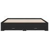 vidaXL Bed Frame with Drawers without Mattress Black 180x200 cm Super King