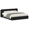 vidaXL Bed Frame with Storage Black 200 x 200 cm Engineered Wood