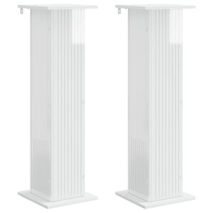 vidaXL Plant Stand 2 pcs High Gloss White 30.5 x 30 x 100.5 cm