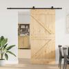 vidaXL Sliding Door with Hardware Set 90x210 cm Solid Wood Pine