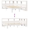 vidaXL Bookcase Bed without Mattress White 135x190 cm Double Solid Wood Pine