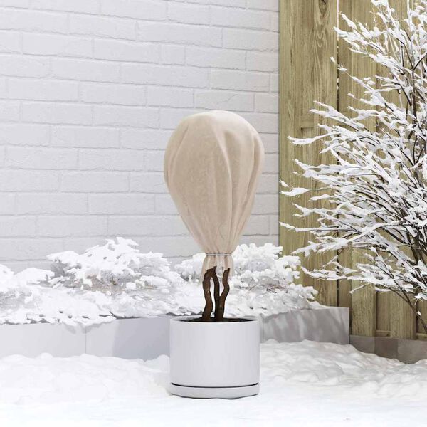 vidaXL Frost Protection Plant Fleece Beige 20 x 1.6 m Non-woven Fabric