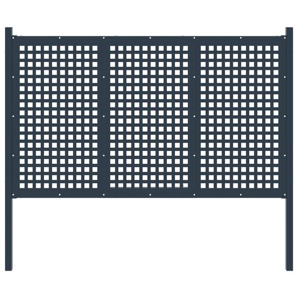 vidaXL Garden Fence Steel 178x125 cm Anthracite