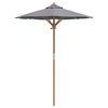vidaXL Garden Parasol Dark grey 150 x 150 x 210 cm Bamboo