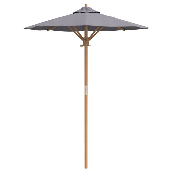 vidaXL Garden Parasol Dark grey 150 x 150 x 210 cm Bamboo