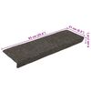 vidaXL Stair Mats Self-adhesive 30 pcs 65x21x4 cm Anthracite Rectangular Edge
