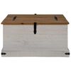 vidaXL Storage Chest HALDEN White 91x91x47 cm Solid Wood Pine