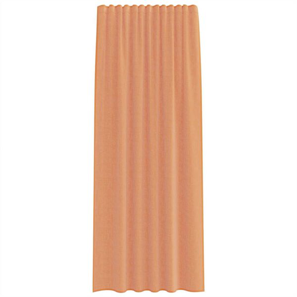 vidaXL Voile Curtains with Rod Pockets 2 pcs Terracotta
