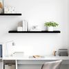 vidaXL Floating Wall Shelf High Gloss Black 120x23.5x3.8 cm MDF