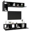 vidaXL 5 Piece TV Cabinet Set Black Engineered Wood