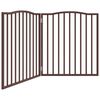 vidaXL Dog Gate Foldable 2 Panels Brown Oak 160 cm Poplar Wood