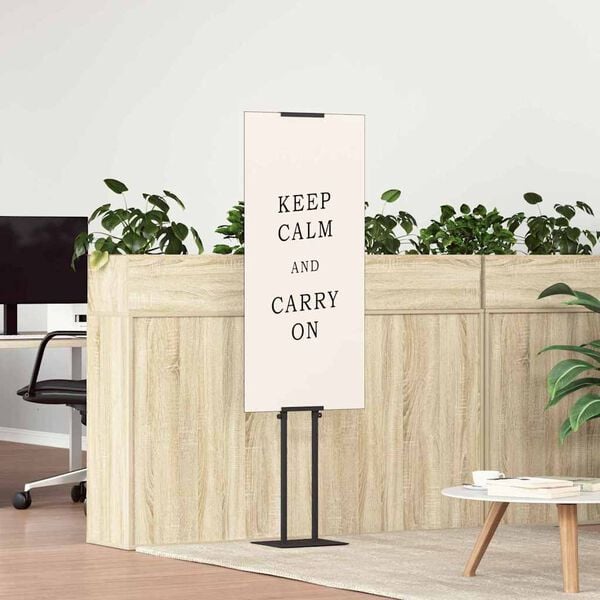 vidaXL Trade Show Displays 2 pcs Black 30 x 24 x 208 cm Iron