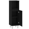 vidaXL Bathroom Cabinet Black 30x30x100 cm Engineered Wood