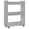 vidaXL Cabinet with Wheels Grey Sonoma 60x22x79 cm Engineered Wood