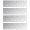 vidaXL Stair Tread 4 pcs 70 x 20 cm Silver Aluminium Rectangular
