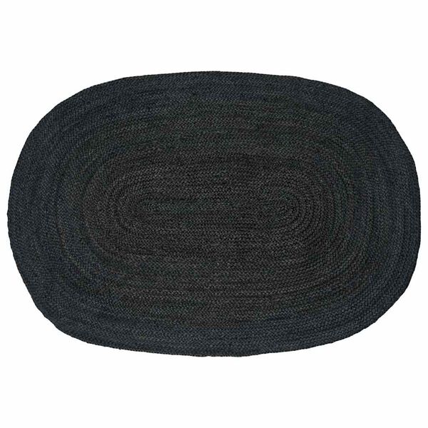 vidaXL Rug Natural and Black 300 x 300 cm Jute