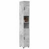vidaXL Bathroom Tall Cabinet with Door Concrete grey 30 x 35 x 192 cm
