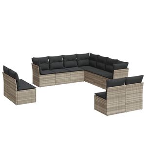 vidaXL Garden Sofa Set | Light Grey, Dark Grey