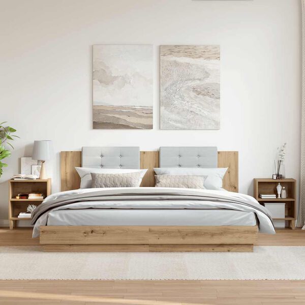 vidaXL Bedside Cabinets 2 pcs Artisan Oak 40x30x50 cm Engineered Wood