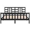 vidaXL Bed Frame without Mattress Black Solid Wood Pine