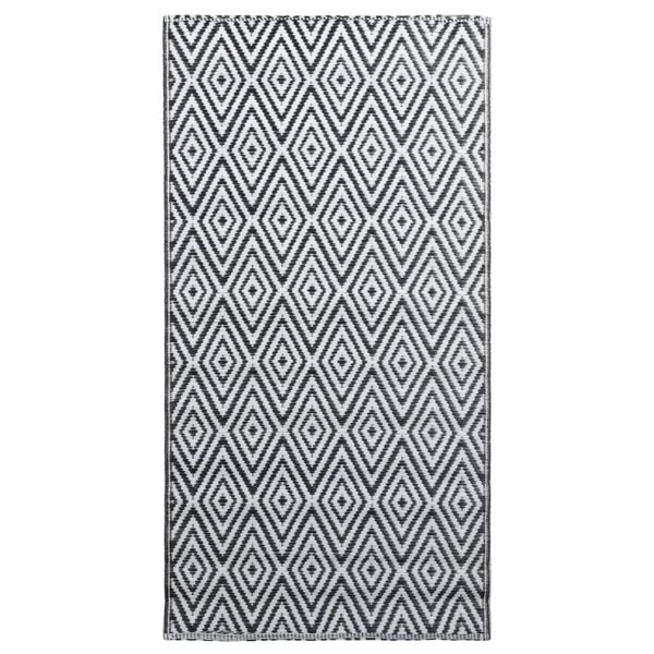 vidaXL Outdoor Carpet ARAKIL White and Black 120x180 cm PP