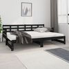 vidaXL Pull-out Day Bed without Mattress Black 2x(80x200) cm