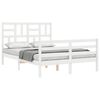 vidaXL Bed Frame without Mattress White 140x190 cm Solid Wood