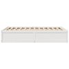 vidaXL Bed Frame without Mattress White 135x190 cm Double Solid Wood Pine