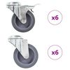 vidaXL 12 pcs Bolt Hole Swivel Casters 75 mm