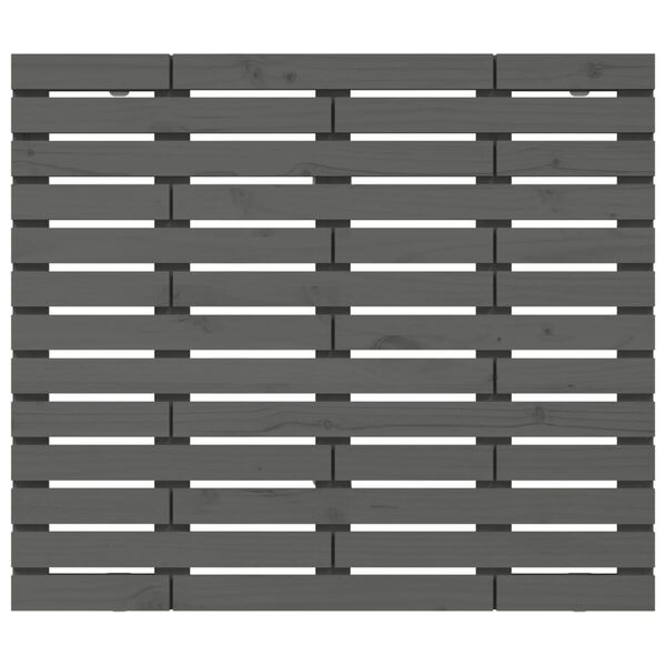 vidaXL Wall Headboard Grey 141x3x91.5 cm Solid Wood Pine