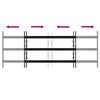 vidaXL Window Grille Black 116 x 45 cm Powder-Coated Steel