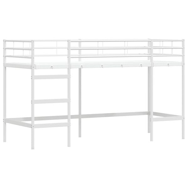 vidaXL Kids'Loft Bed Frame White 75 x 190 cm