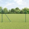 vidaXL Fence Posts Manual 7 pcs Green Ø32mm 180 cm Galvanised steel