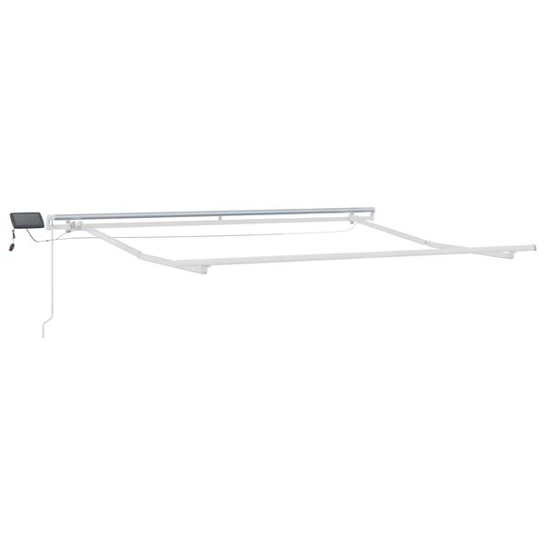 vidaXL Retractable Awning with Manual Black 300 x 250 cm Fabric