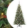 vidaXL Artificial Hinged Christmas Tree Green 180 cm PE and PVC